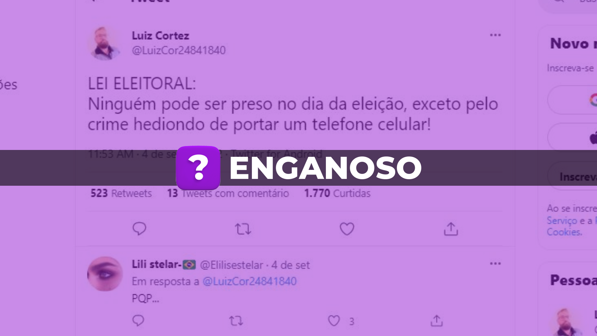 A Gazeta Posts Enganam Ao Dizer Que Ningu M Pode Ser Preso Na Elei O