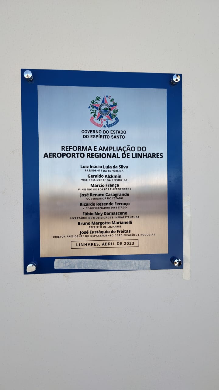 A Gazeta Aeroporto de Linhares no Norte do ES é inaugurado