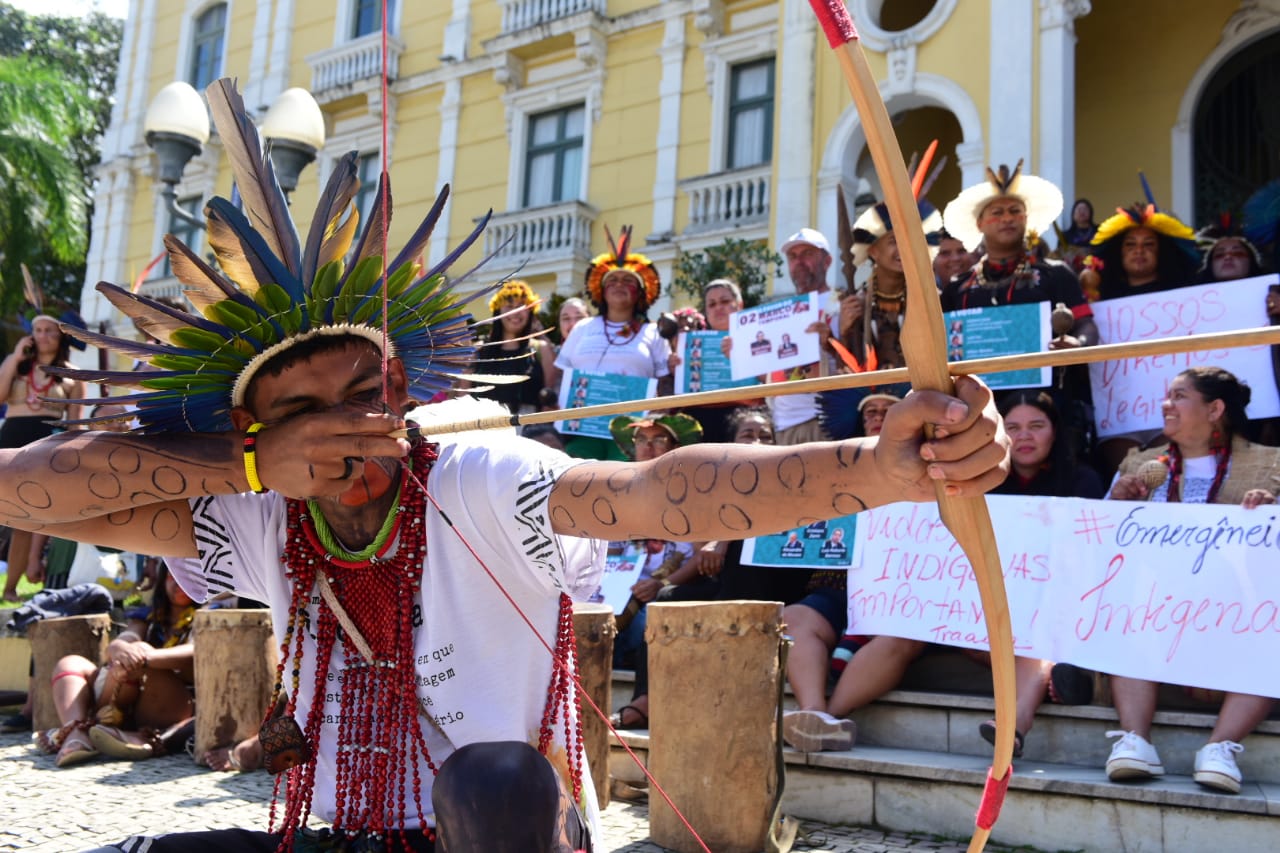 A Gazeta Ind Genas Fazem Manifesta O Contra Marco Temporal Em Vit Ria