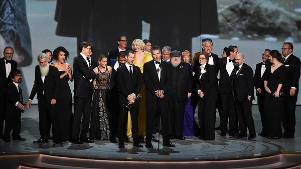 Equipe de Game of Thrones na cerimônia do Emmy