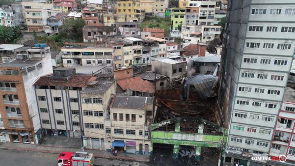 Imagens de drone revelam cenário de destruição na Vila Rubim. Crédito: Divulgação | CBES