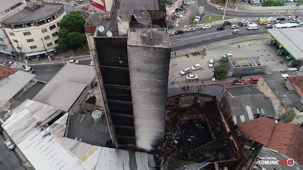 Incêndio na Vila Rubim: imagens de drone mostram destruição por Corpo de Bombeiros | Divulgação