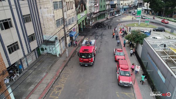 Incêndio na Vila Rubim: imagens de drone mostram destruição por Corpo de Bombeiros | Divulgação