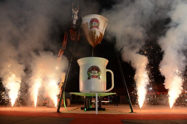 Coagem gigante de café em Brejetuba