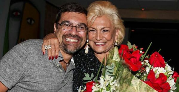 Marcello Camargo e Hebe Camargo: filho único da apresentadora ao lado dela