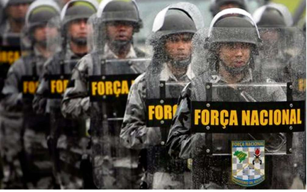 Homens da Força Nacional. Crédito: Adriana Rios