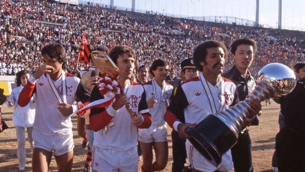 Em 1981, além do título da Libertadores, a equipe de Zico, Júnior e cia conquistou o Mundial de Clubes. Crédito: Flamengo/Divulgação