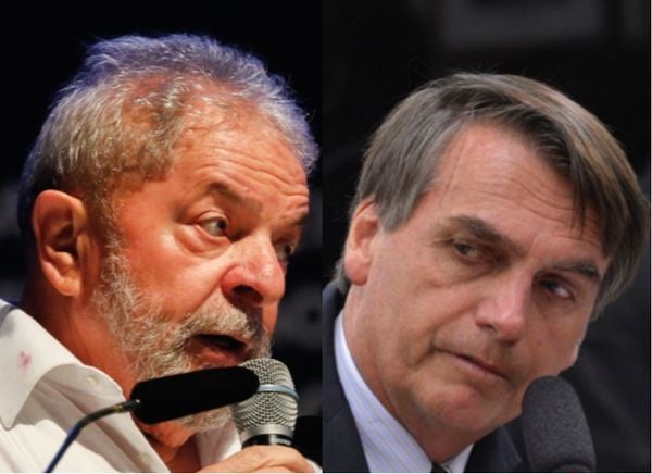 Lula e Jair Bolsonaro: polarização na política