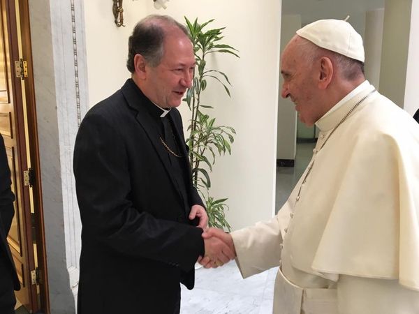 Dom Joaquim Wladimir Lopes Dias encontrou-se com o Papa Francisco. 04/09/2017