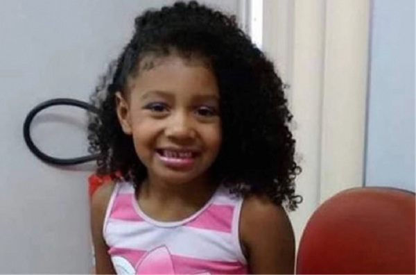 Ágatha Félix, 8 anos, morta com um tiro nas costas, no Rio de Janeiro. Crédito: Divulgação