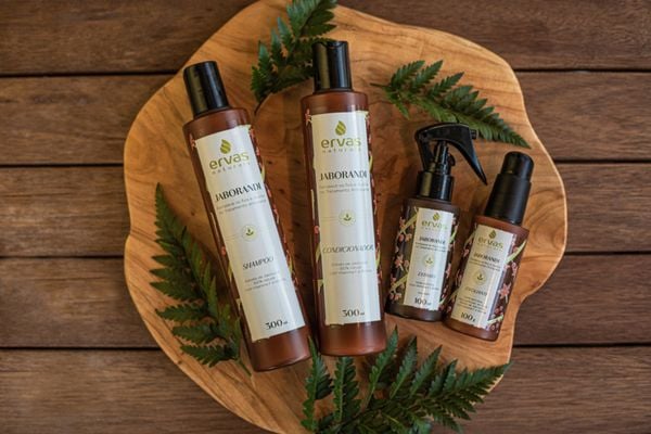 Linha de produtos da empresa Ervas Naturais. Crédito: Ervas Naturais/Divulgação