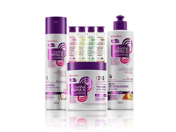 A linha bn.BIO Minha Fórmula é sem sulfato, petrolato, óleo mineral e silicone, sem parabenos e ainda personalizável e para todo tipo de curvatura por Divulgação