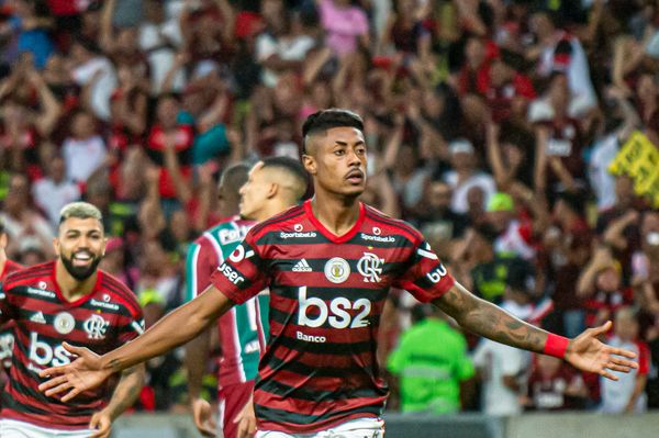 Bruno Henrique abriu o caminho para a vitória do Flamengo sobre o Fluminense por 2 a 0. Crédito: Marcelo Cortes/Flamengo
