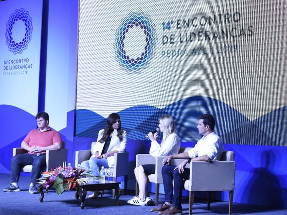 Felipe Rigoni, Andréia Sadi, Luísa Canziani e Luiz Lima no Encontro de Lideranças por Carlos Alberto Silva
