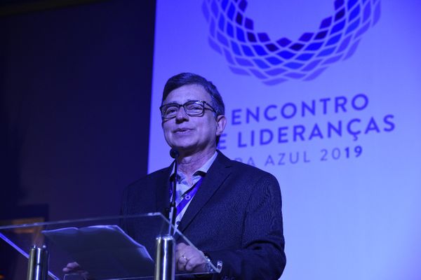 Fernando Ronchi, presidente da Unimed Vitória, no Encontro de Lideranças. Crédito: Carlos Alberto Silva