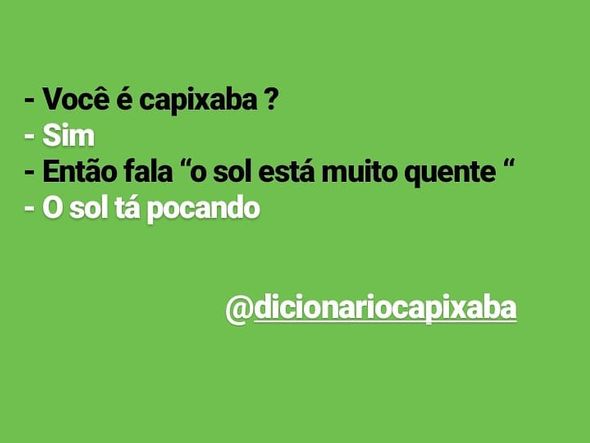 Gírias do capixaba por Divulgação/ Instagram