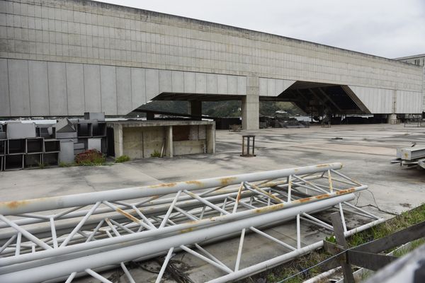 Data: 17/09/2018 - ES - Vitória - Obra do Cais das Artes na Enseada do Suá, em Vitória por Vitor Jubini