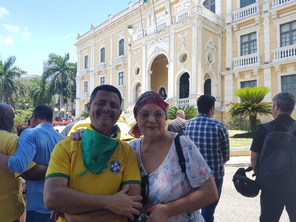 Eliane de Souza, 80 anos, aposentada foi até o Palácio Anchieta para ver Sergio Moro. Crédito: José Carlos Shaeffer