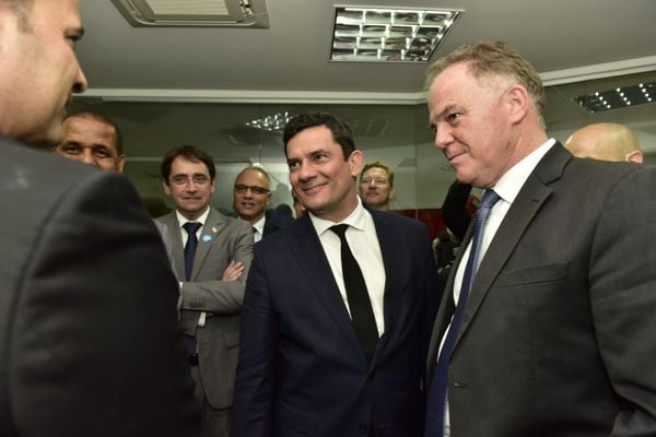 O ministro da Justiça e Segurança Pública Sergio Moro se reuniu com o governador Renato Casagrande durante visita ao ES  por Fernando Madeira