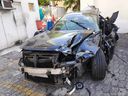 Carro envolvido em acidente na Dante Michelini, em Vitória(Isaac Ribeiro )