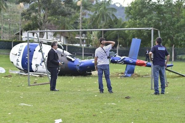 Helicóptero em que Paulo Hartung estava bateu em trave antes de cair. Crédito: Marcelo Prest - 11/08/2018