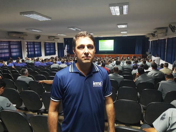 Oceanógrafo do Iema, Pablo Prata participou de capacitação a militares do Exército e Marinha. Crédito: José Carlos Schaeffer
