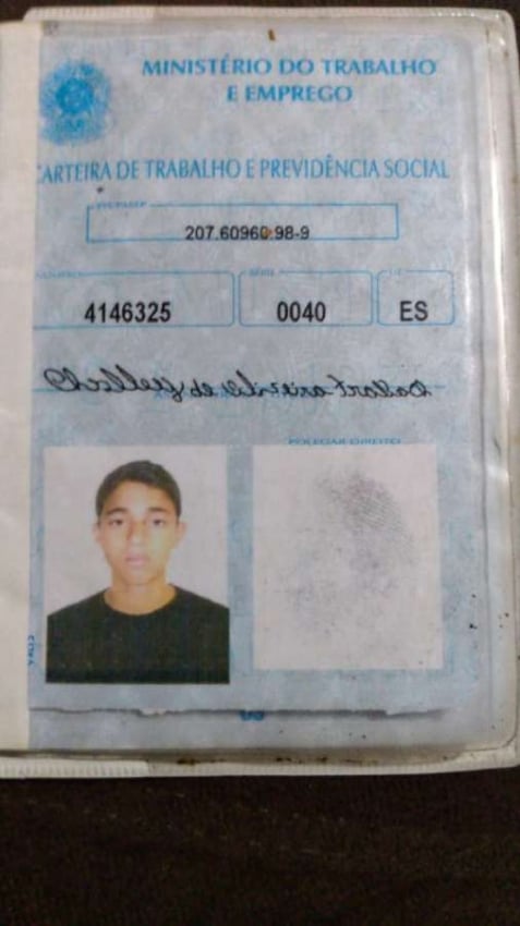 Letra de Cheslley de Oliveira Trabach, 18 anos. Crédito: Divulgação
