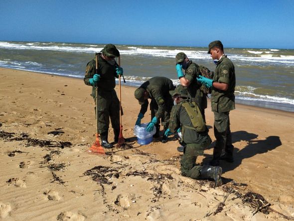Análise de óleo na Praia de Barra Nova por Eduardo Dias