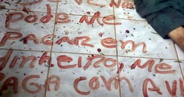 Assassino de empresário em Aracê, Domingos Martins, deixou uma mensagem escrita com sangue próximo ao corpo da vítima