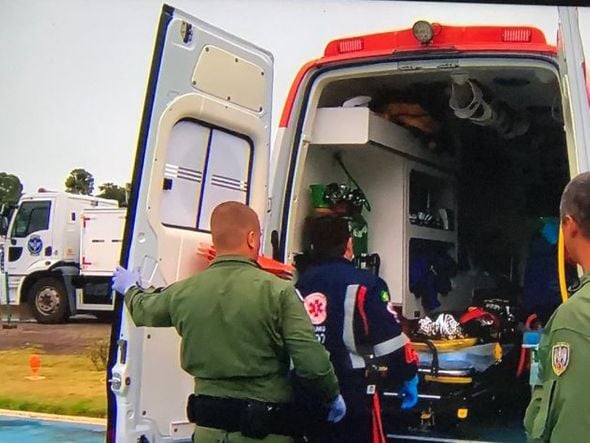 Família é resgatada em Santa Leopoldina  (14/11/2019) por Reprodução/TV Gazeta