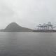 Chuva e tempo fechado no Centro de Vitória