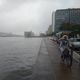Chuva e tempo fechado no Centro de Vitória