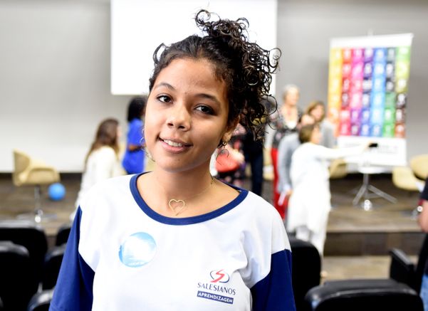 Camila Loureio, 17 anos, estudante, entrevistada sobre o evento Ativaço - Evento de comemoração dos 30 anos da Convenção sobre os Direitos da Criança. Evento em parceria entre o Unicef e a Rede Gazeta. Crédito: Carlos Alberto Silva