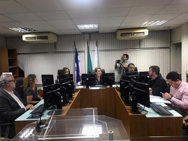 Audiência de conciliação entre funcionários e empresas do setor rodoviário da Grande Vitória. Crédito: Iara Diniz