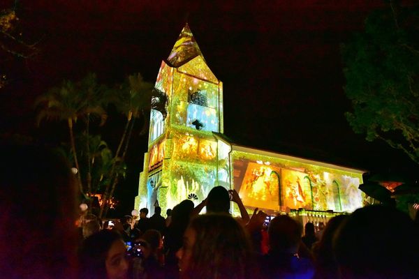Inauguração da decoração de Natal de Domingos Martins  por Fernando Madeira 
