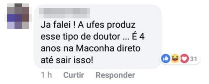 Professor é alvo de ataques preconceituosos  por Reprodução/Internet