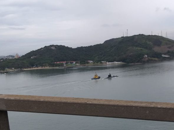 Chegada do submarino ao Porto de Vitória por Kaique Dias
