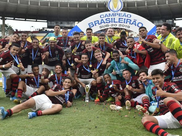 Data: 01/12/2019 - ES - Cariacica - Final do Campeonato Brasileiro Sub 20, entre Palmeiras e Flamengo. O time Rubro Negro sagrou-se campeão, vencendo por 3 x 0, no Kleber Andrade - Editoria: Esportes - Foto: Fernando Madeira - GZ por Fernando Madeira