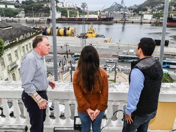03/12/2019 - Marcus Buaiz e Wanessa Camargo visitam o Palácio Anchieta para dar os parabéns a Renato Casagrande por Hélio Filho/Secom