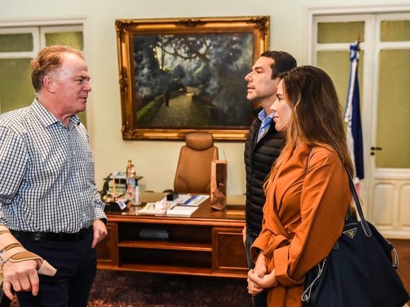 03/12/2019 - Marcus Buaiz e Wanessa Camargo visitam o Palácio Anchieta para dar os parabéns a Renato Casagrande por Hélio Filho/Secom