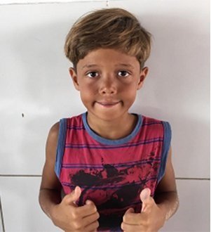 Geanderson Custódio, de 9 anos, que desapareceu no mar da praia da Barra do Jucu, em Vila Velha. Crédito: Reprodução