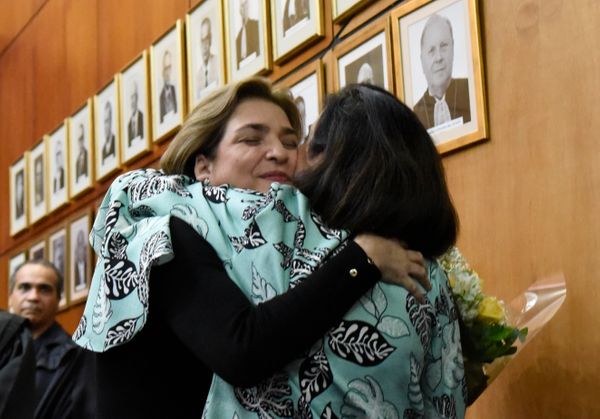 Anna Lara Ferreira Brasil, esposa do desembargador Samuel Meira Brasil Júnior, e Cynthia Pinheiro, esposa do desembargador Annibal de Rezende Lima  por Carlos Alberto Silva