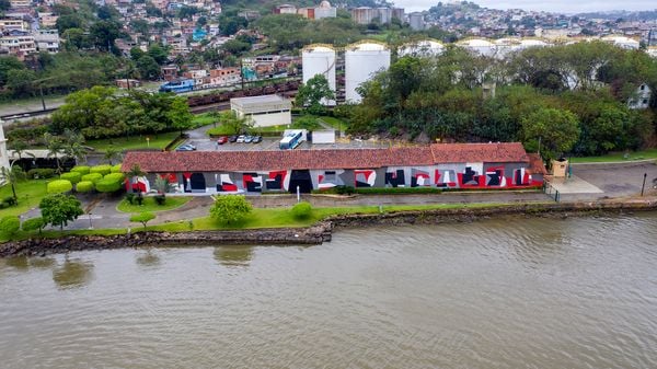Imagem aérea do Museu Vale, em Vila Velha: exposição 'Tríade' fica em cartaz até fevereiro