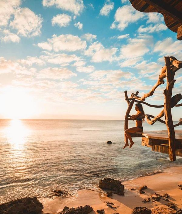 Praia que é destino de Réveillon em Tulum,  no México por Reprodução/Instagram