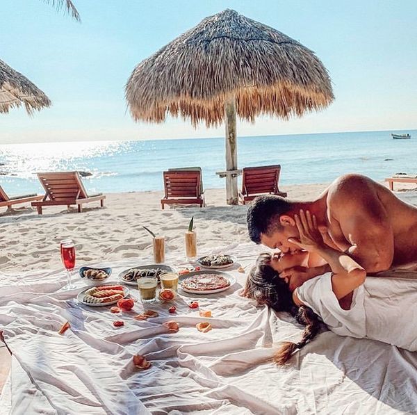 Praia que é destino de Réveillon em Tulum,  no México por Reprodução/Instagram