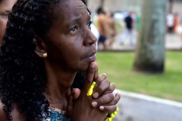 Data: 27/12/2019 - ES - Vitória - Procissão de São Benedito - A caminhada saiu da Igreja do Rosário e foi até a Catedral de Vitória - Editoria: Cidades - Foto: Fernando Madeira - GZ por Fernando Madeira