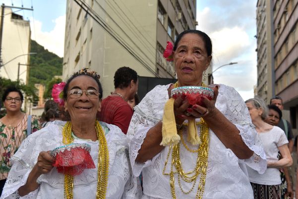 Data: 27/12/2019 - ES - Vitória - Procissão de São Benedito - A caminhada saiu da Igreja do Rosário e foi até a Catedral de Vitória - Editoria: Cidades - Foto: Fernando Madeira - GZ por Fernando Madeira
