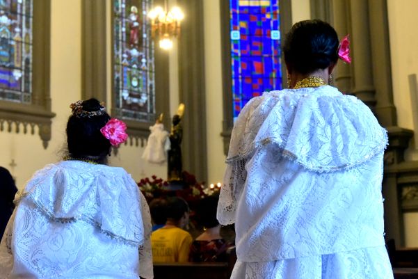 Data: 27/12/2019 - ES - Vitória - Procissão de São Benedito - A caminhada saiu da Igreja do Rosário e foi até a Catedral de Vitória - Editoria: Cidades - Foto: Fernando Madeira - GZ por Fernando Madeira