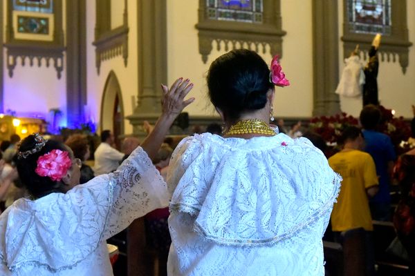 Data: 27/12/2019 - ES - Vitória - Procissão de São Benedito - A caminhada saiu da Igreja do Rosário e foi até a Catedral de Vitória - Editoria: Cidades - Foto: Fernando Madeira - GZ por Fernando Madeira