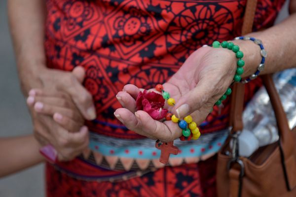 Data: 27/12/2019 - ES - Vitória - Procissão de São Benedito - A caminhada saiu da Igreja do Rosário e foi até a Catedral de Vitória - Editoria: Cidades - Foto: Fernando Madeira - GZ por Fernando Madeira